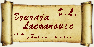 Đurđa Lacmanović vizit kartica